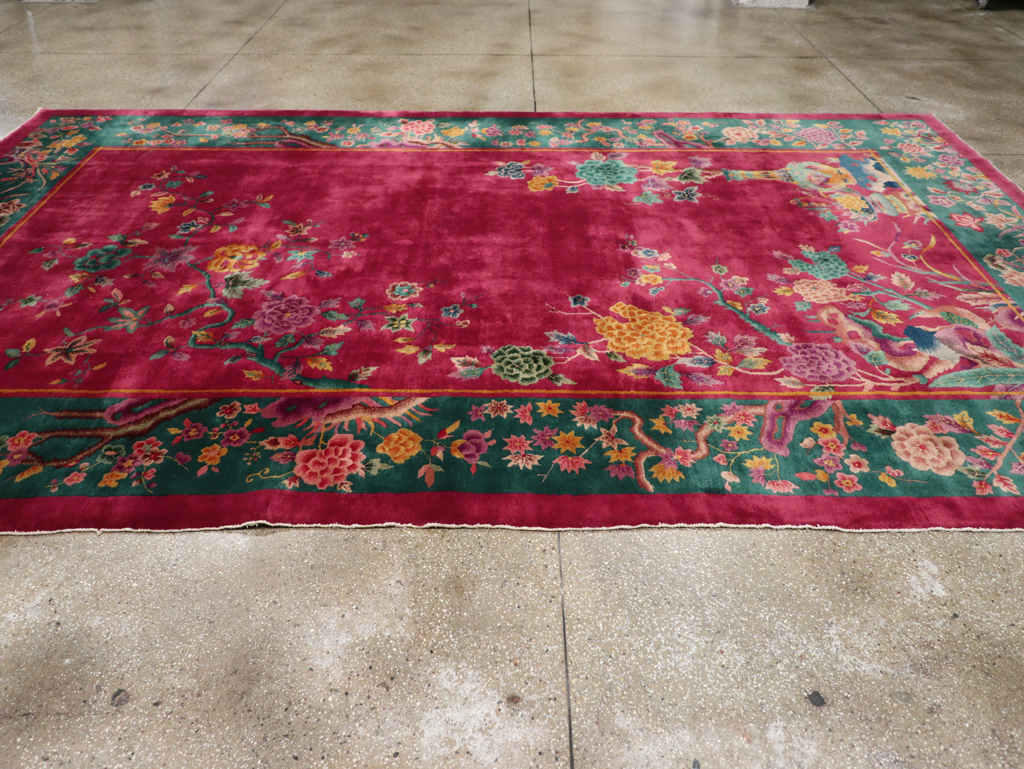 Vintage Chinese Art Deco Carpet, No.31896 - Gss