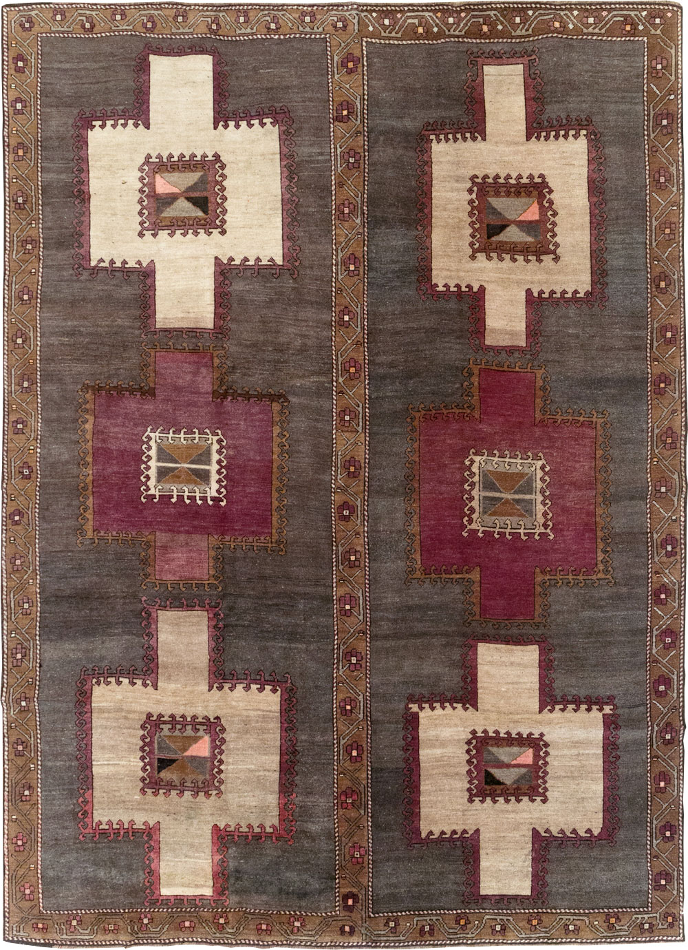 Tribal Vintage Turkish Anatolian Room Size Carpet, No.31897 - Gss
