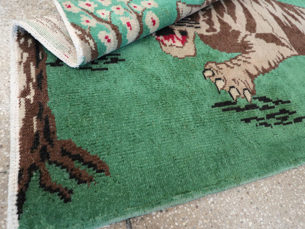 Vintage Turkish Anatolian Pictorial Rug, No.31898 - Gss