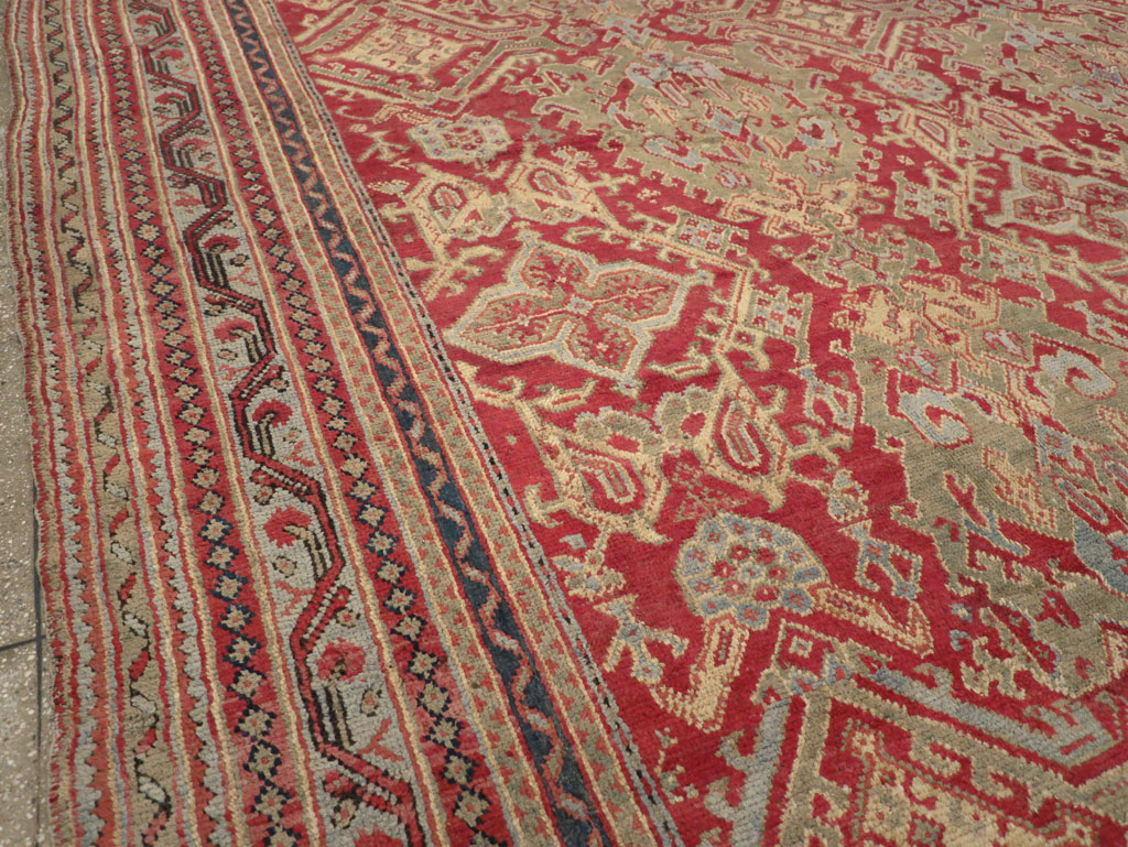 Antique Turkish Oushak Large Room Size Carpet, No.31899 - Gss
