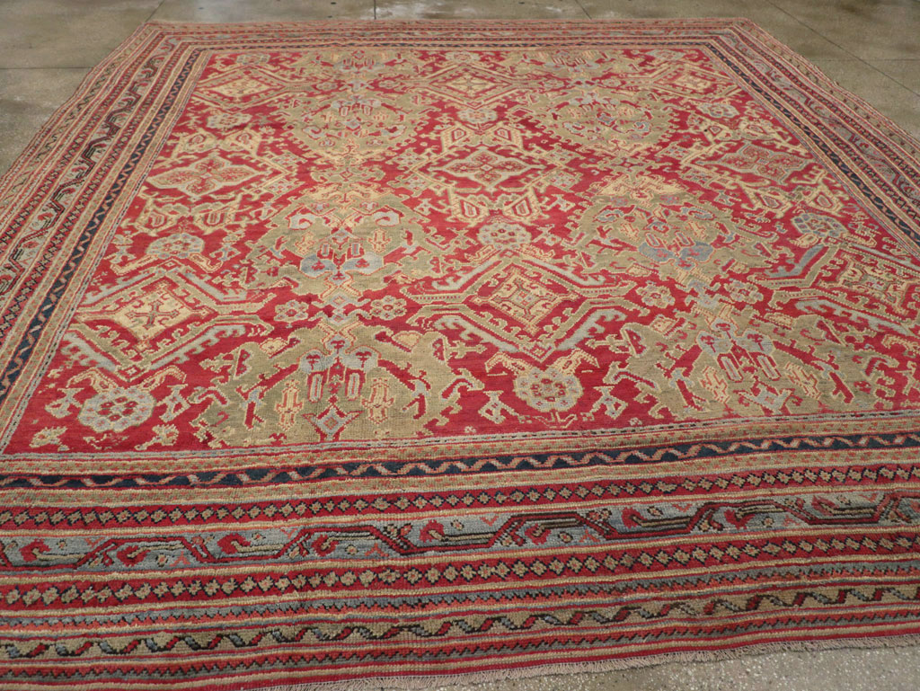 Antique Turkish Oushak Large Room Size Carpet, No.31899 - Gss