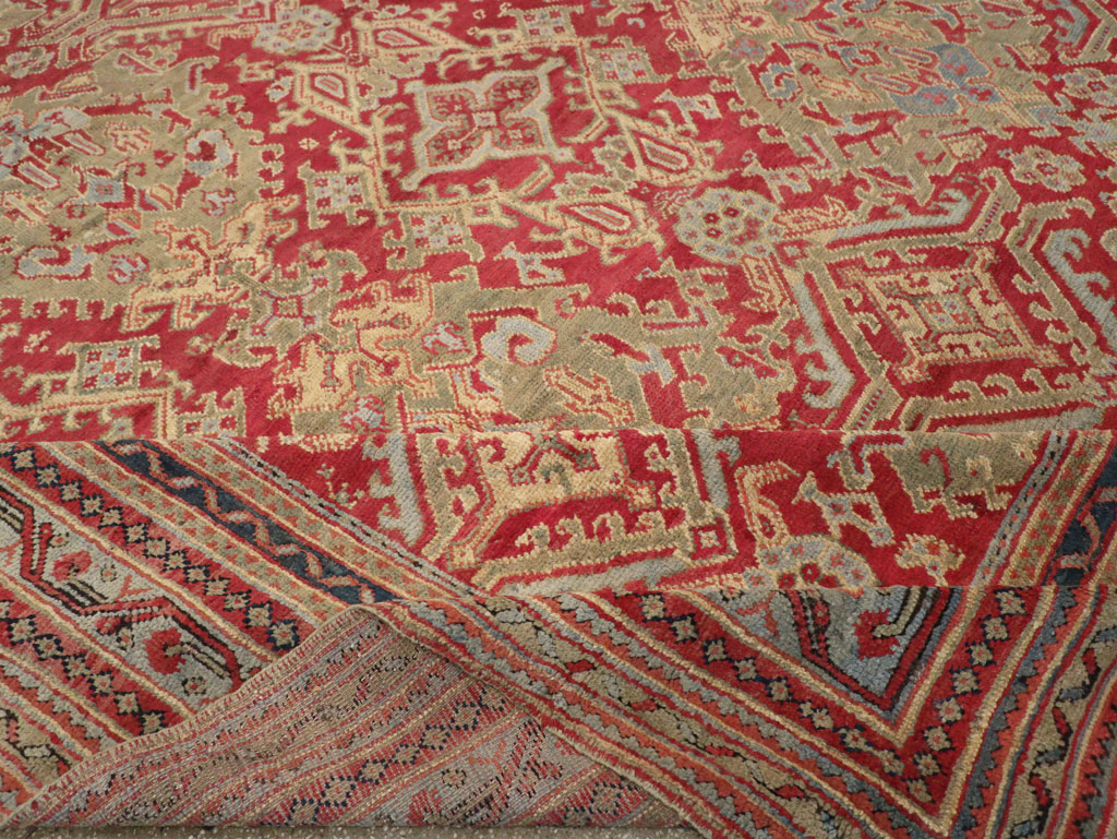 Antique Turkish Oushak Large Room Size Carpet, No.31899 - Gss