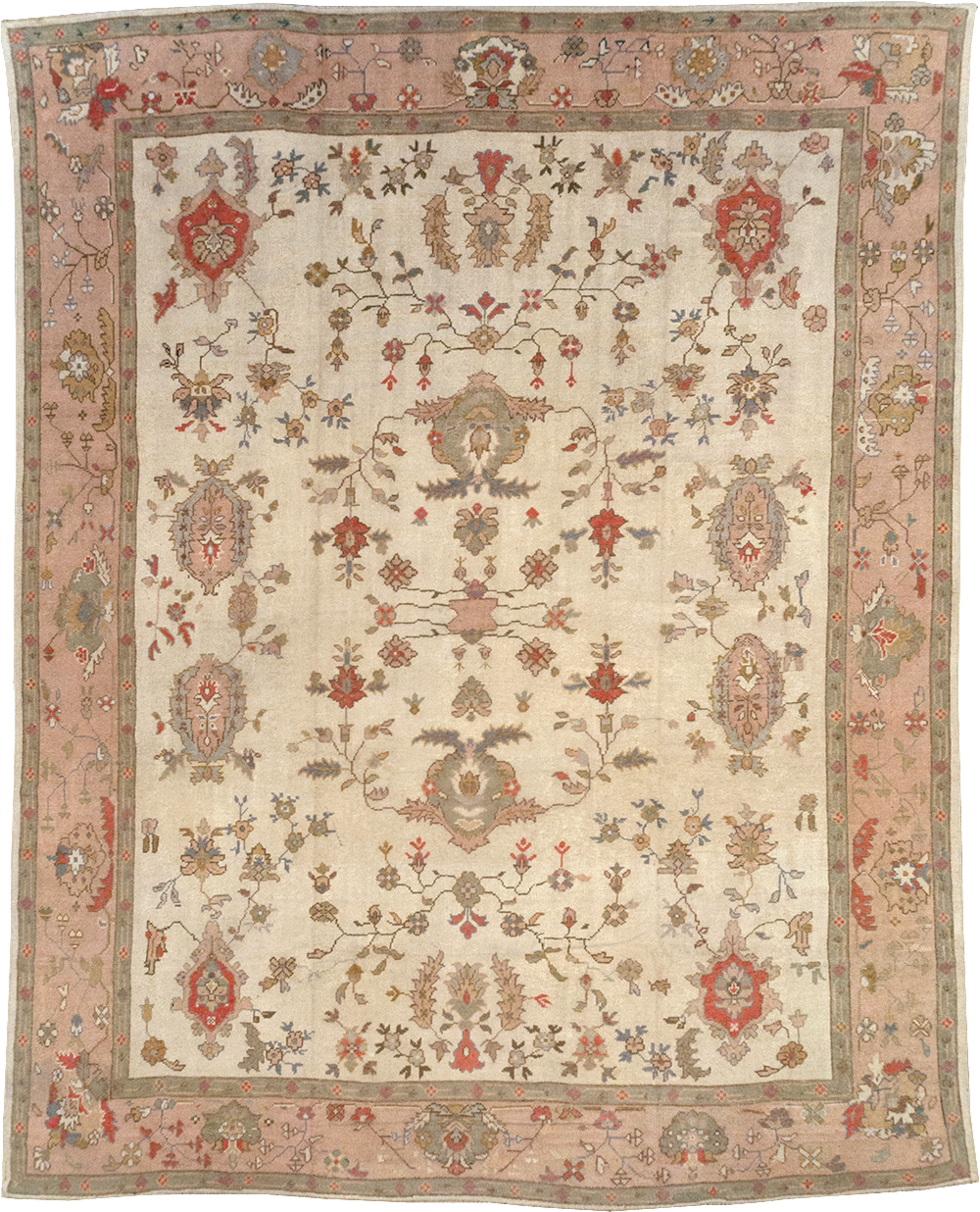 Vintage Turkish Oushak Large Carpet, No.31904 - Gss