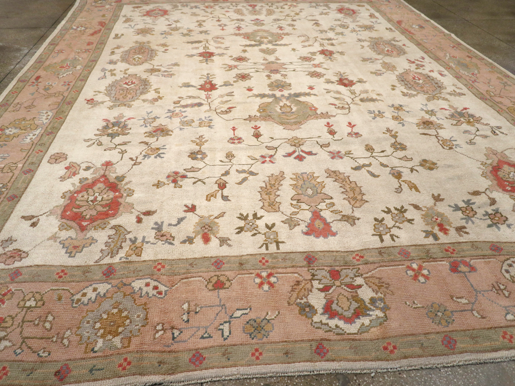 Vintage Turkish Oushak Large Carpet, No.31904 - Gss