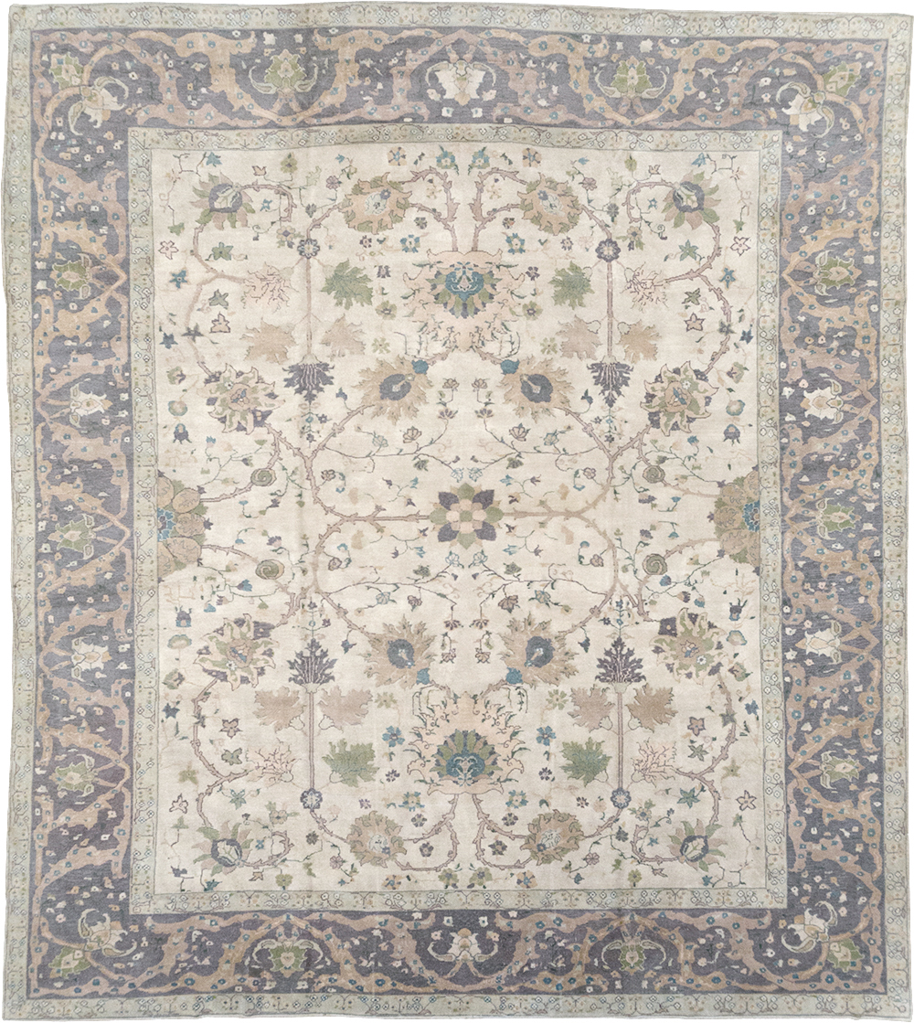 Vintage Turkish Oushak Large Square Room Size Carpet, No.31911 - Gss