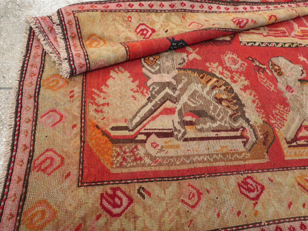 Antique Russian Karabagh Pictorial Rug, No.31914 - Gss