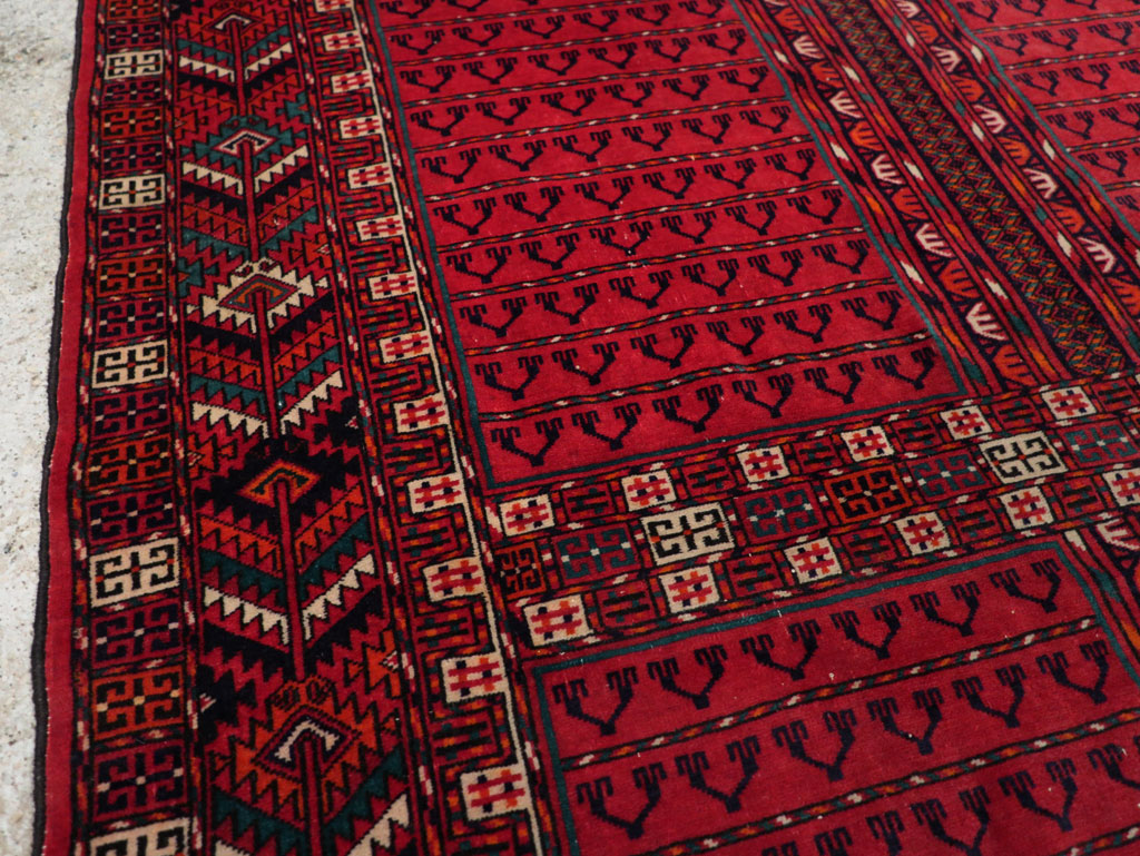 Vintage Central Asian Tekke Accent Rug, No.31915 - Gss