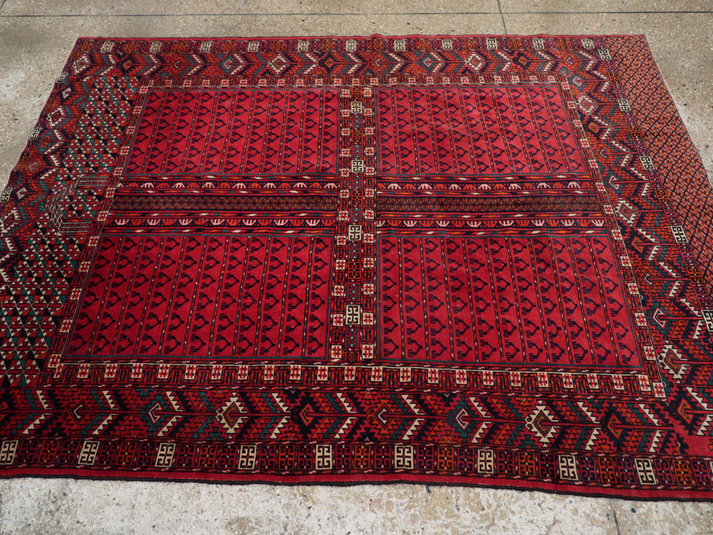 Vintage Central Asian Tekke Accent Rug, No.31915 - Gss