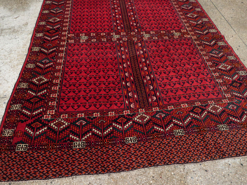 Vintage Central Asian Tekke Accent Rug, No.31915 - Gss