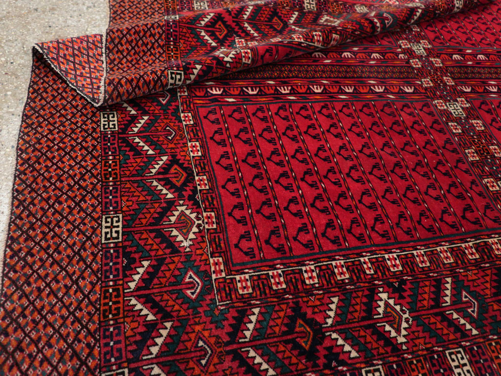 Vintage Central Asian Tekke Accent Rug, No.31915 - Gss