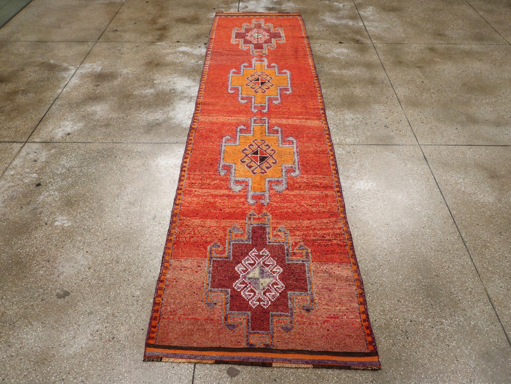 Vintage Turkish Anatolian Tribal Runner, No.31919 - Gss