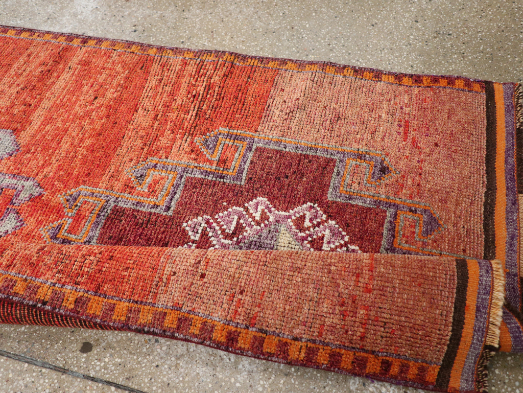 Vintage Turkish Anatolian Tribal Runner, No.31919 - Gss