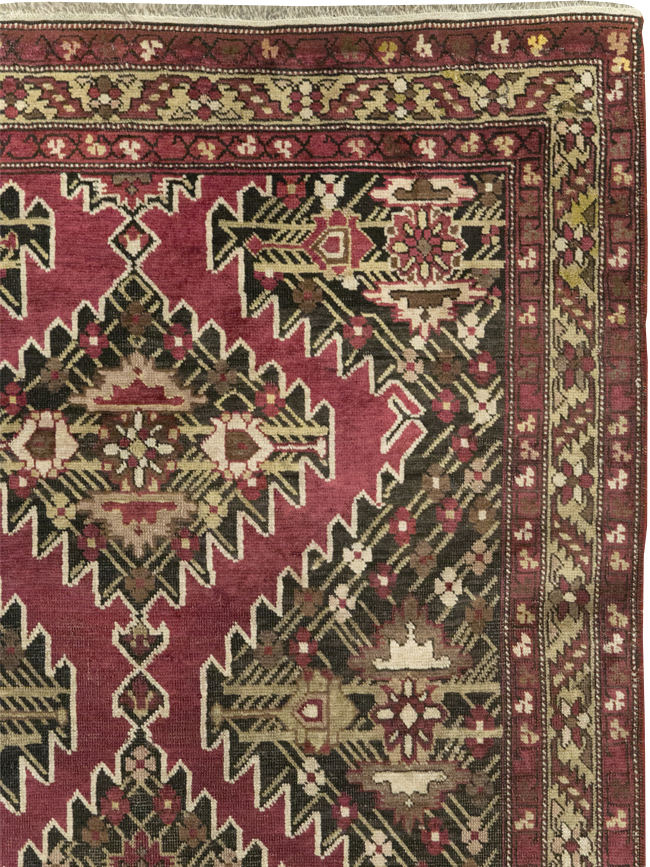 Antique Caucasian Karabagh Accent Rug, No.31923 - Gss