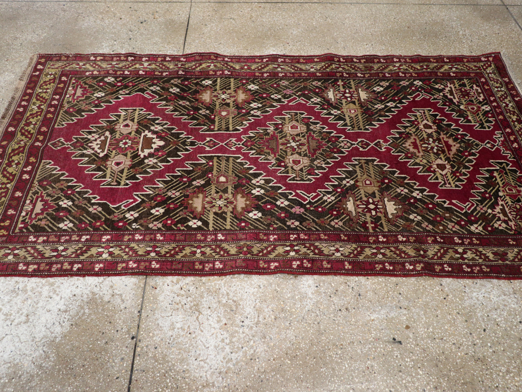 Antique Caucasian Karabagh Accent Rug, No.31923 - Gss