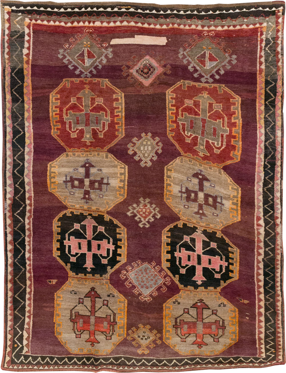 Vintage Turkish Anatolian Small Room Size Carpet, No.31925 - Gss