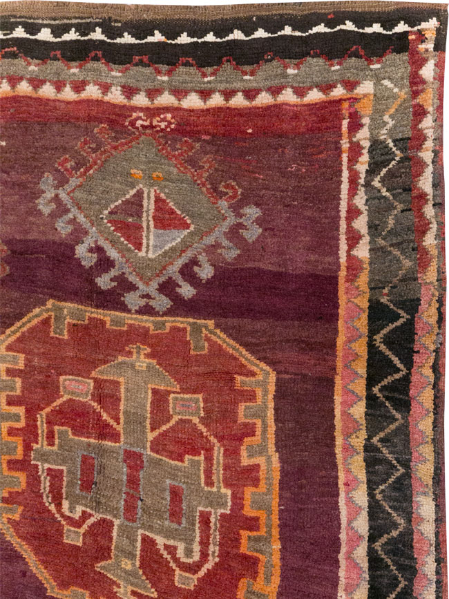 Vintage Turkish Anatolian Small Room Size Carpet, No.31925 - Gss