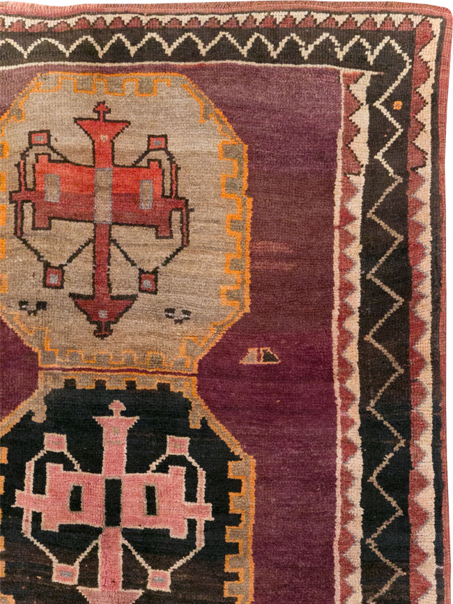 Vintage Turkish Anatolian Small Room Size Carpet, No.31925 - Gss