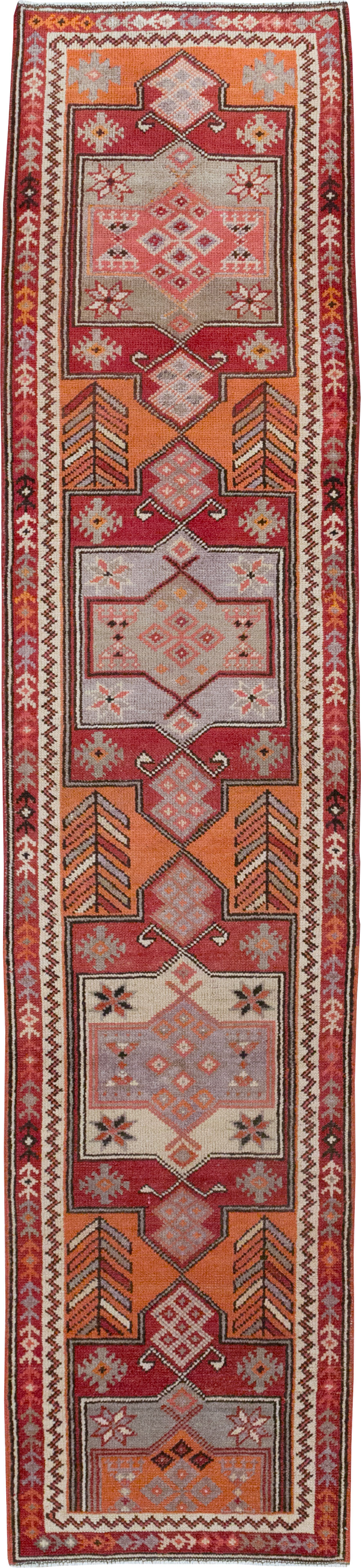 Vintage Turkish Tribal Runner, No.31928 - Gss