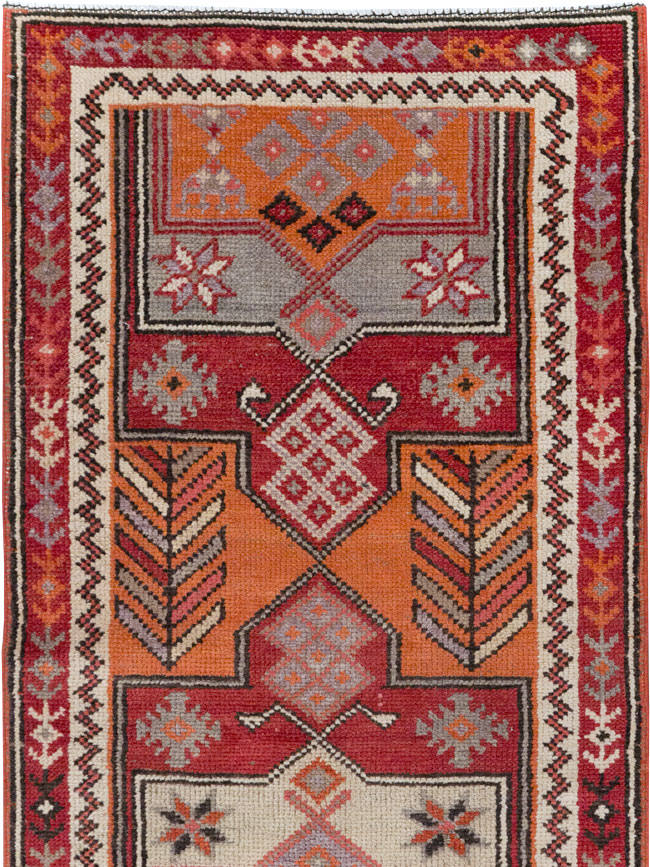 Vintage Turkish Tribal Runner, No.31928 - Gss
