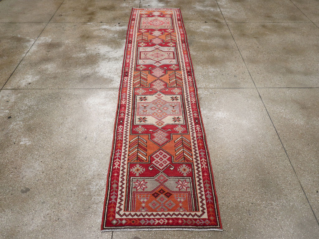 Vintage Turkish Tribal Runner, No.31928 - Gss