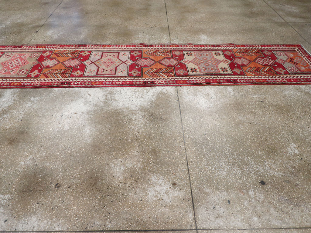 Vintage Turkish Tribal Runner, No.31928 - Gss