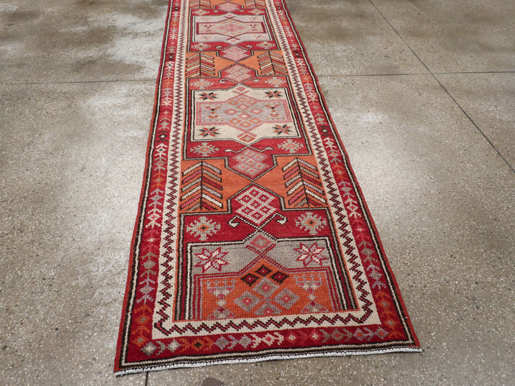 Vintage Turkish Tribal Runner, No.31928 - Gss