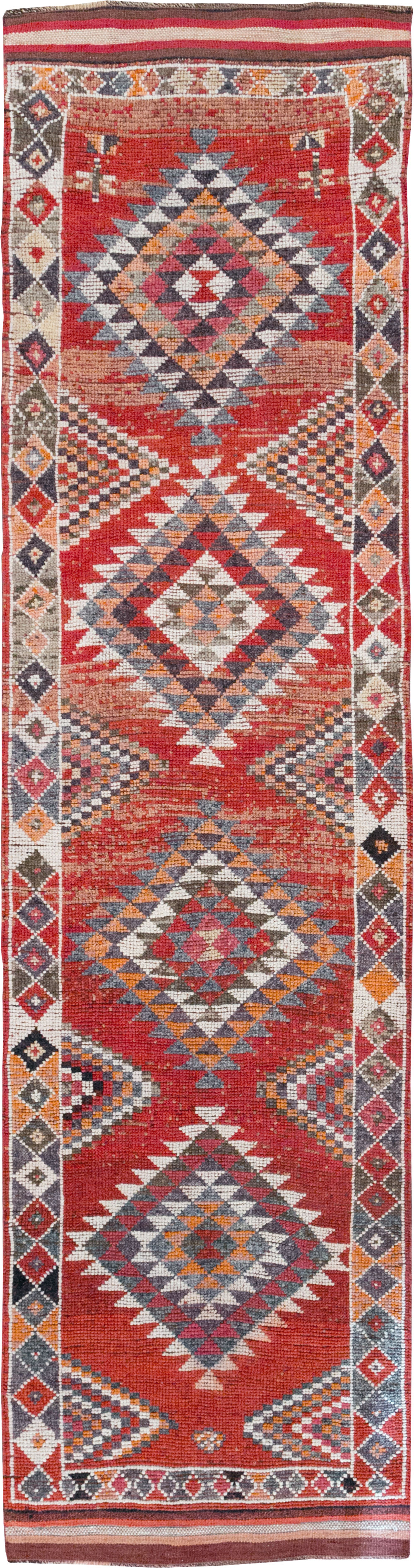 Vintage Turkish Tribal Runner, No.31934 - Gss