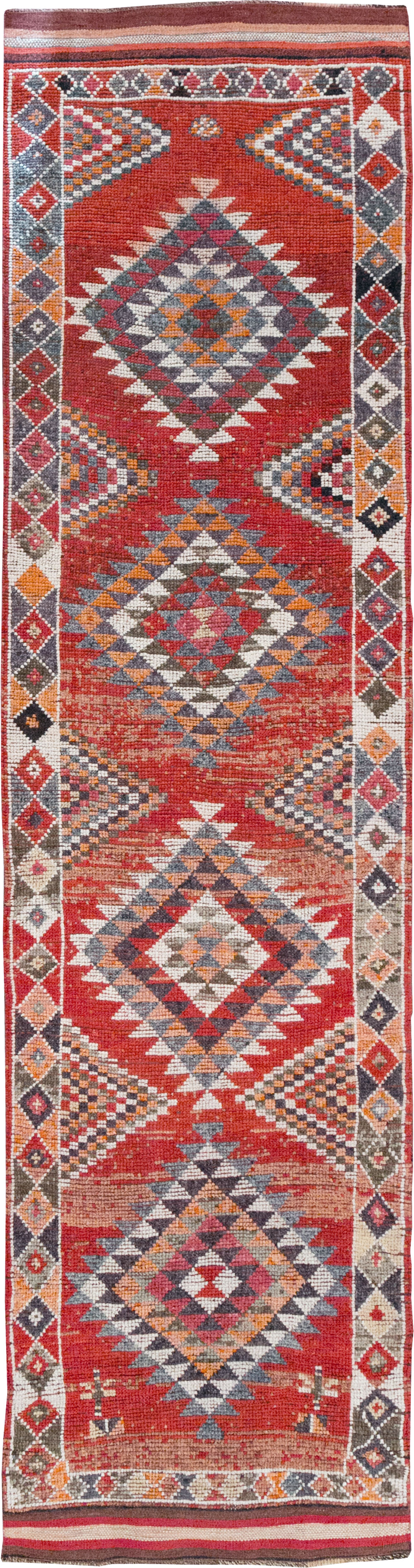 Vintage Turkish Tribal Runner, No.31934 - Gss