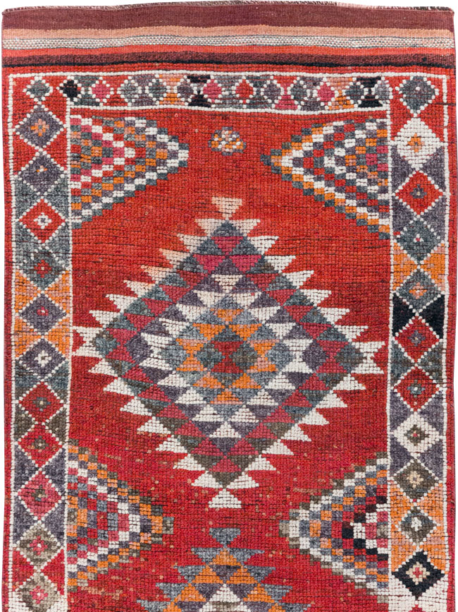 Vintage Turkish Tribal Runner, No.31934 - Gss