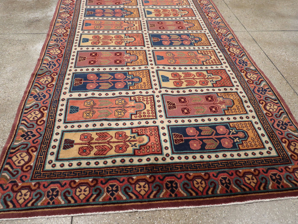 Vintage East Turkestan Khotan Accent Carpet, No.31937 - Gss