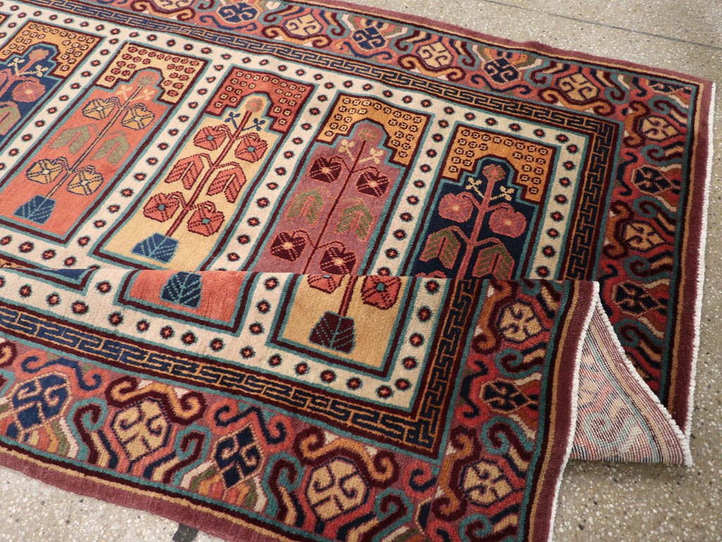 Vintage East Turkestan Khotan Accent Carpet, No.31937 - Gss