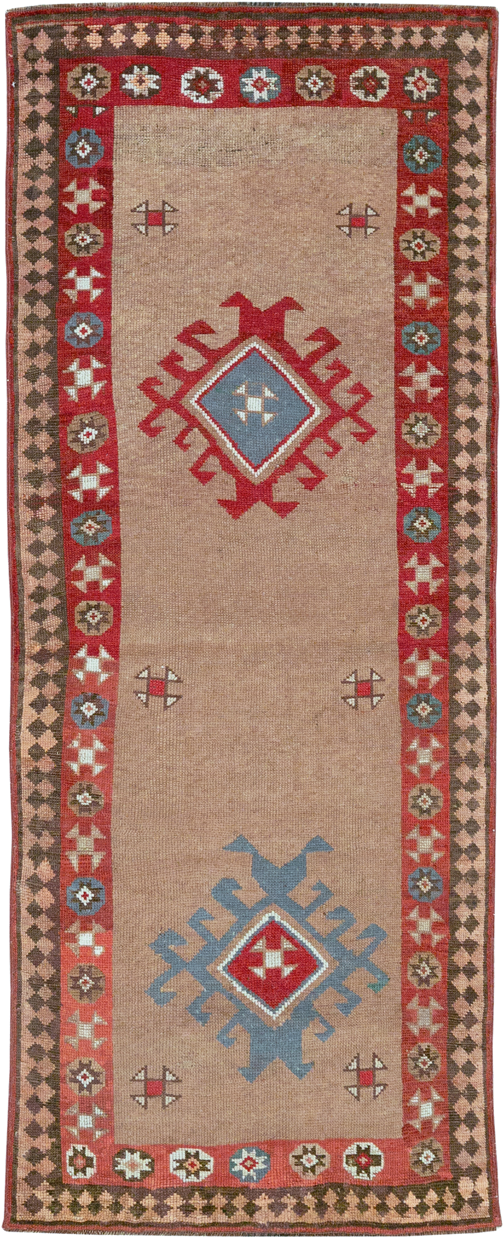 Antique Persian Camel Hair Serab Runner, No.31940 - Gss