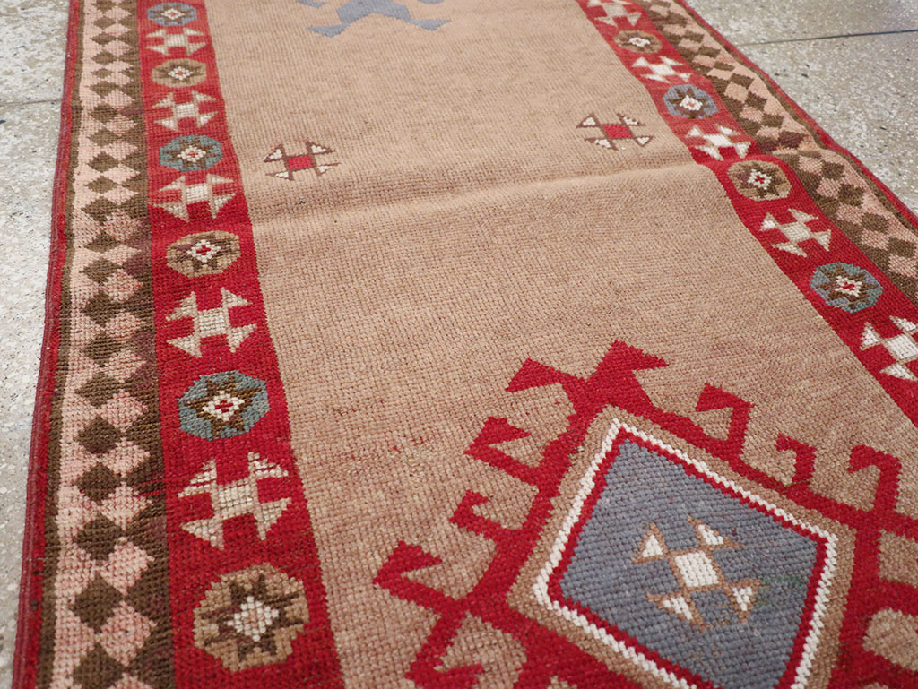 Antique Persian Camel Hair Serab Runner, No.31940 - Gss