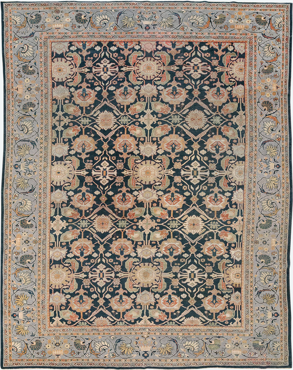 Antique Persian Mahal Room Size Carpet, No.31942 - Gss