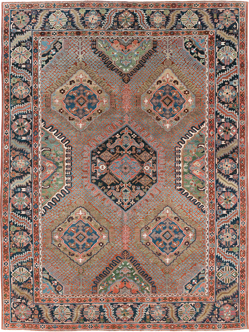 Antique Persian Heriz Carpet, No.31944 - Gss