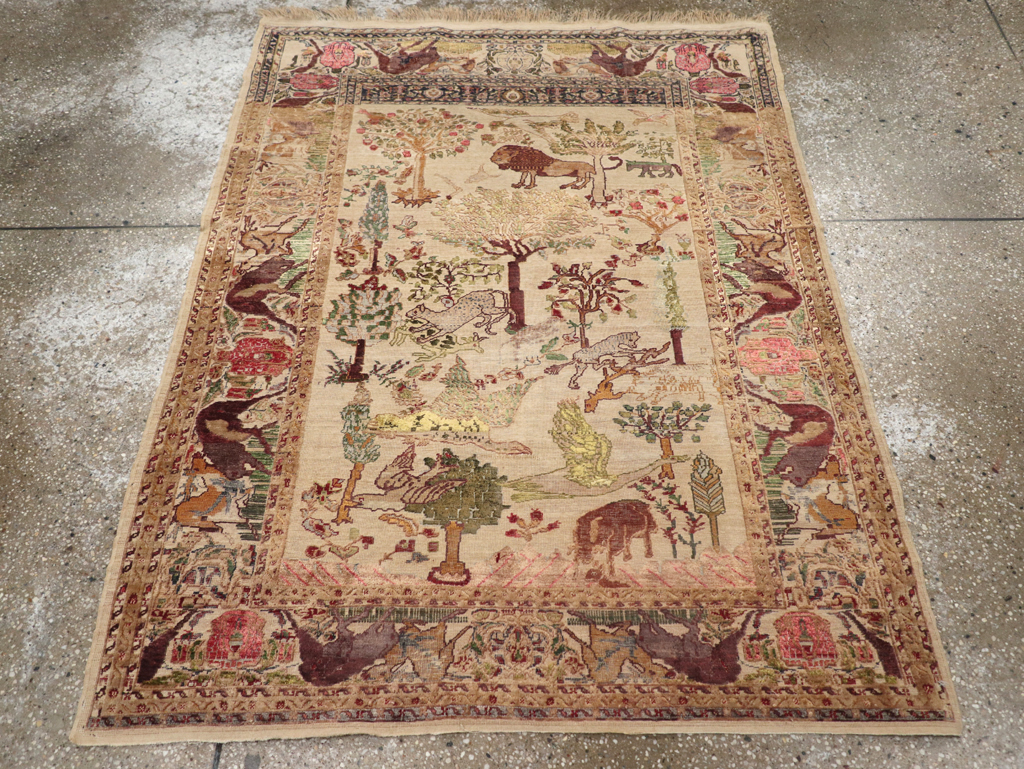 Antique Pictorial Kayseri Rug, No.31951 - Gss