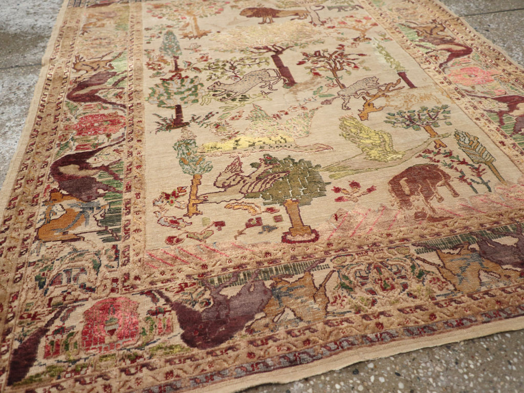 Antique Pictorial Kayseri Rug, No.31951 - Gss