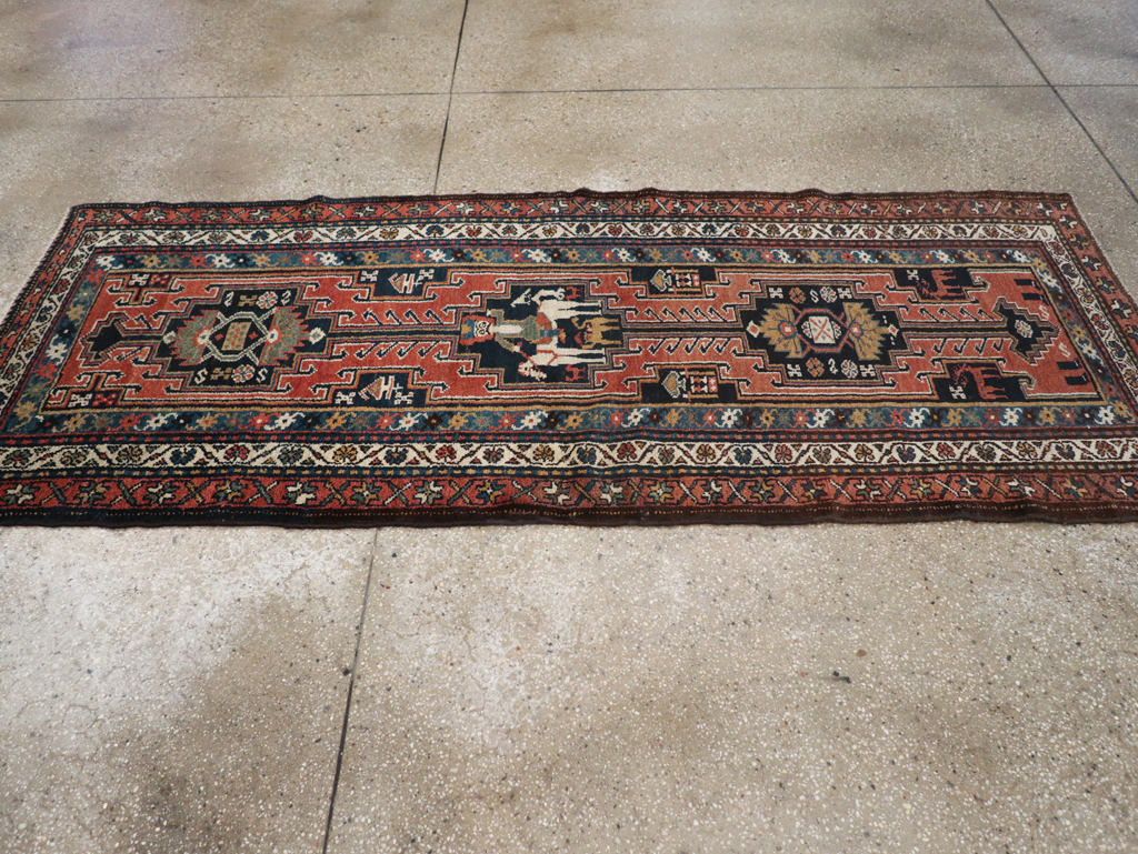 Antique Persian Kurdish Pictorial Rug, No.31953 - Gss