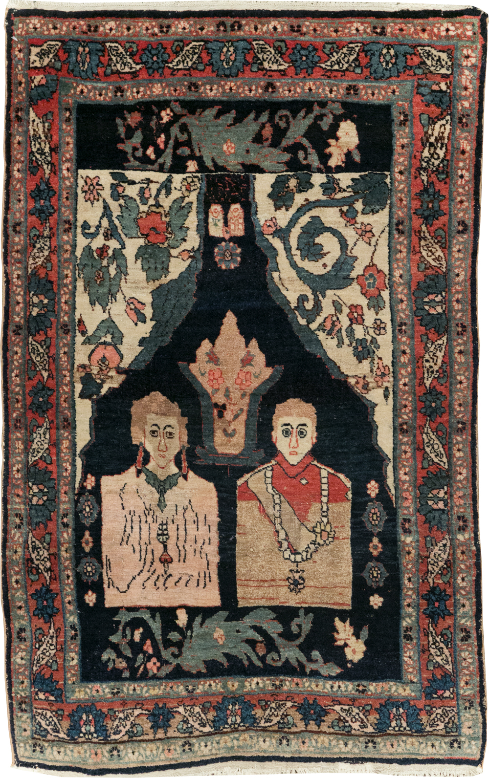 Antique Persian Bidjar Pictorial Rug, No.31954 - Gss