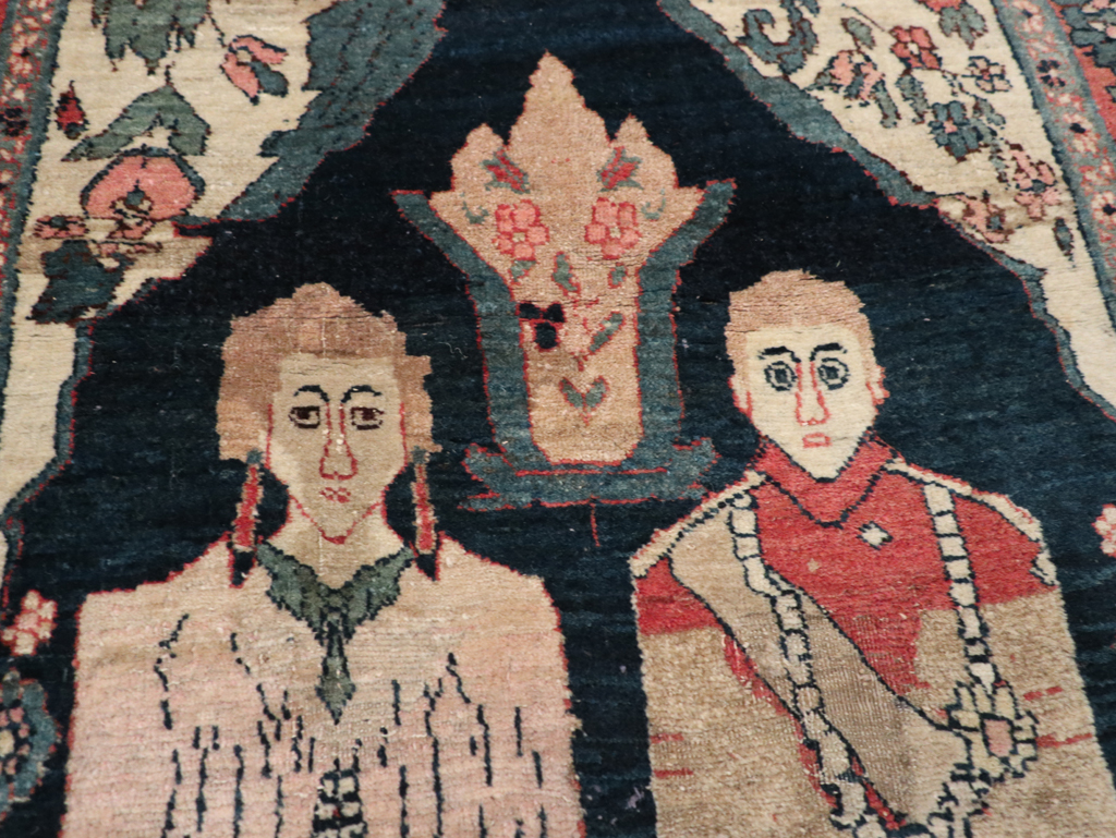 Antique Persian Bidjar Pictorial Rug, No.31954 - Gss