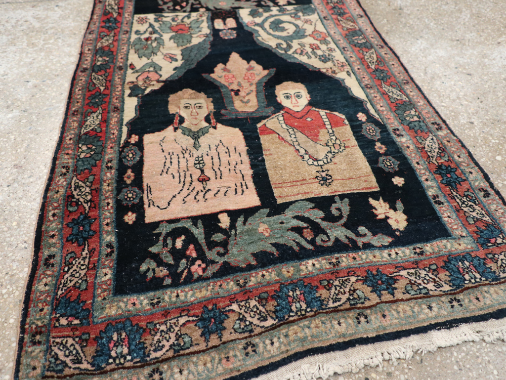Antique Persian Bidjar Pictorial Rug, No.31954 - Gss