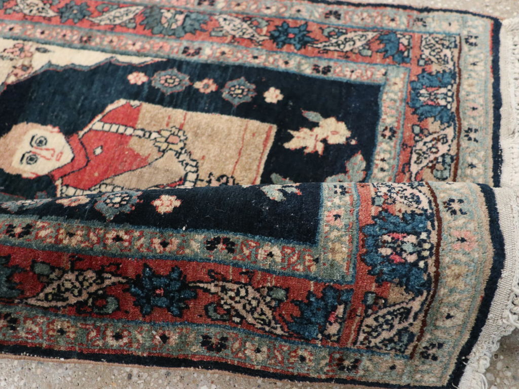 Antique Persian Bidjar Pictorial Rug, No.31954 - Gss