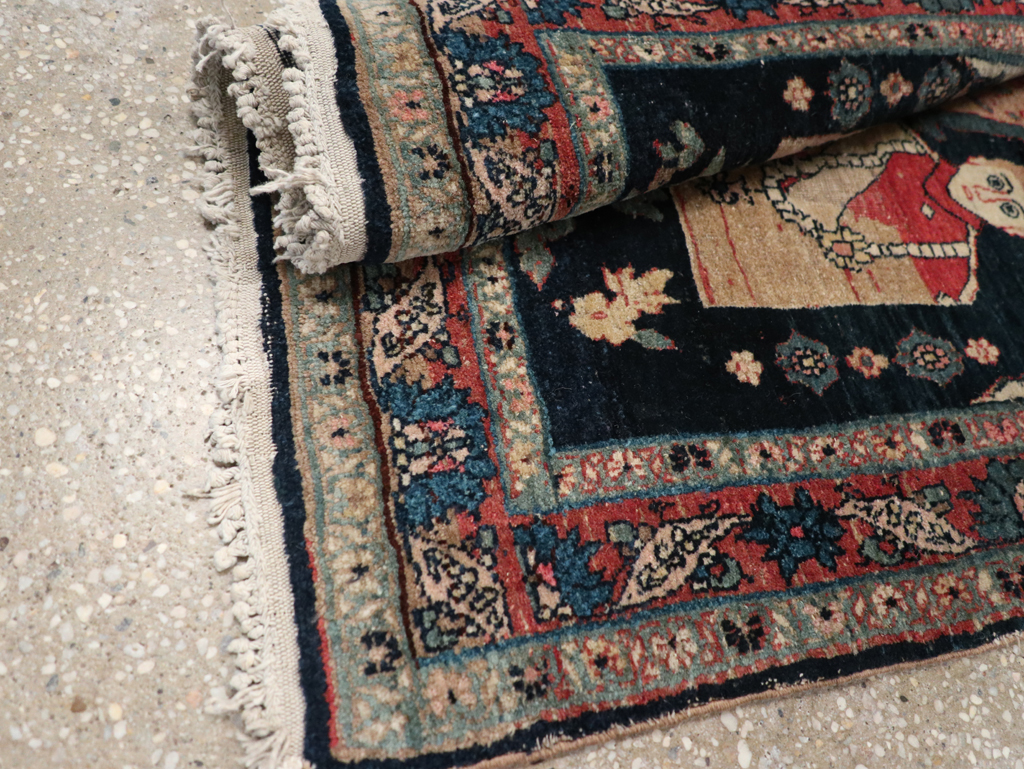 Antique Persian Bidjar Pictorial Rug, No.31954 - Gss