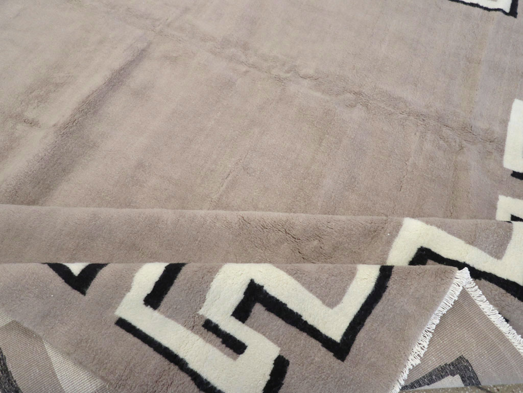 Modern Turkish Art Deco Carpet in the style of Christian Berard, No.31958 - Gss