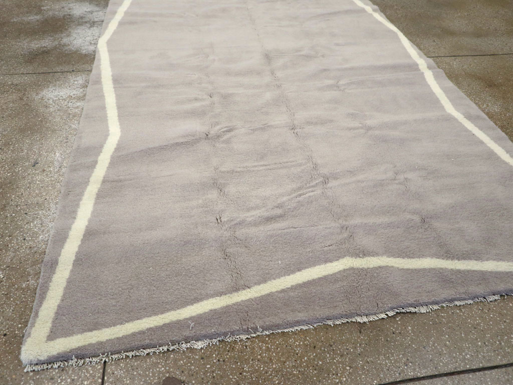 Modern Turkish Art Deco Wide Gallery Runner, No.31960 - Gss