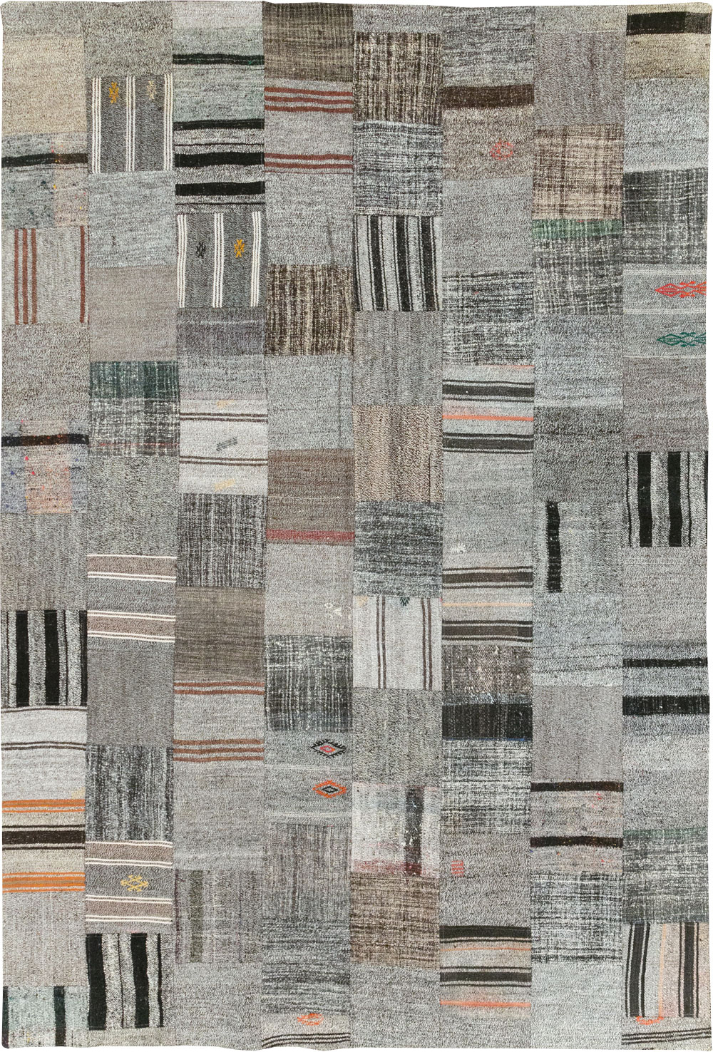 Contemporary Turkish Flatweave Small Room Size Carpet, No.31962 - Gss