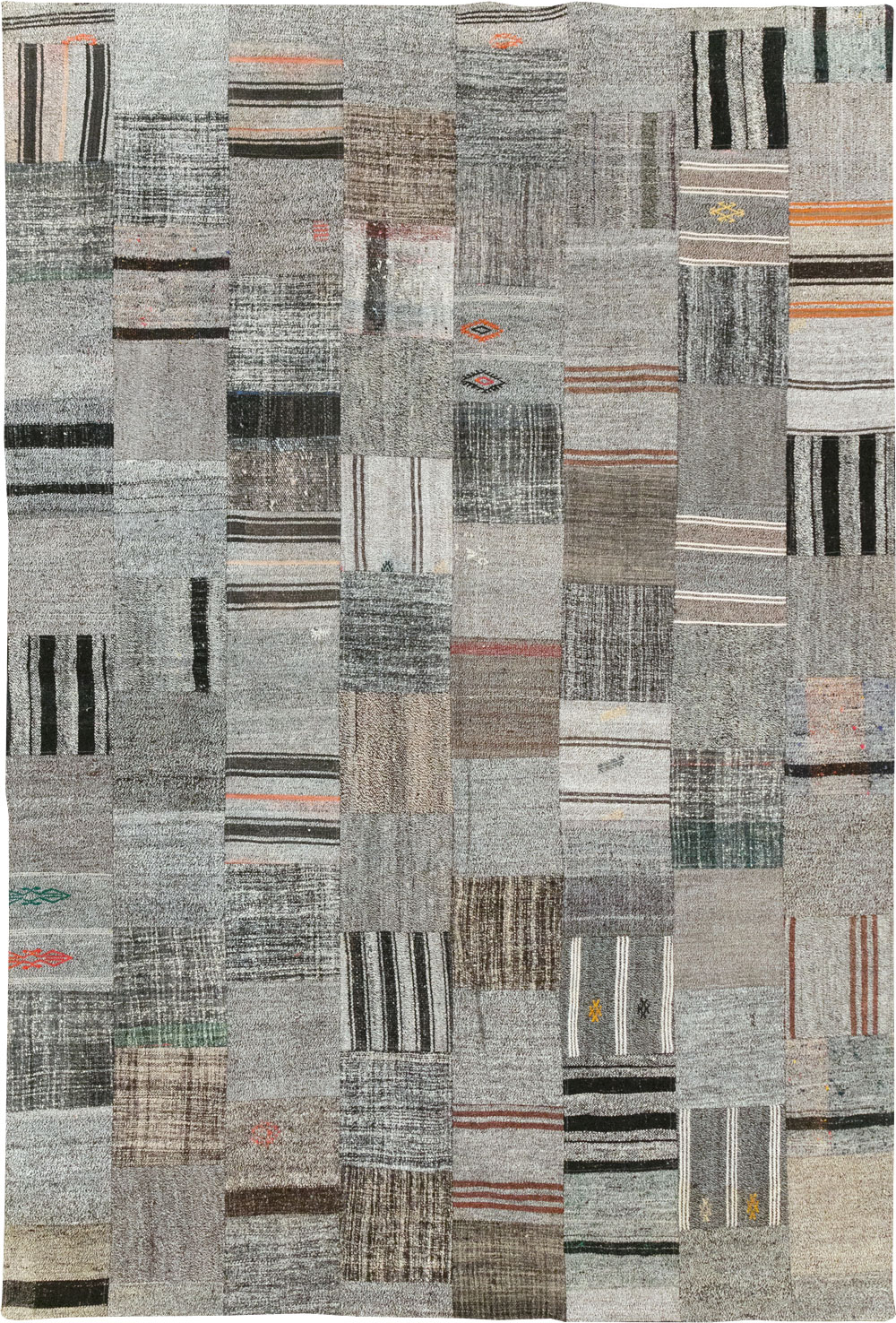 Contemporary Turkish Flatweave Small Room Size Carpet, No.31962 - Gss