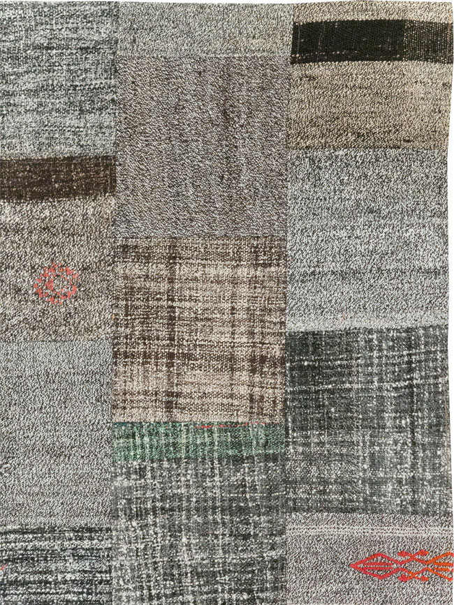 Contemporary Turkish Flatweave Small Room Size Carpet, No.31962 - Gss