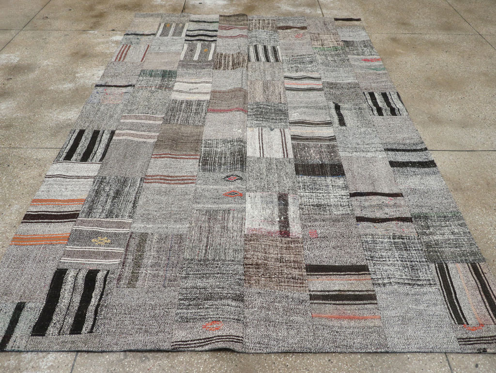 Contemporary Turkish Flatweave Small Room Size Carpet, No.31962 - Gss