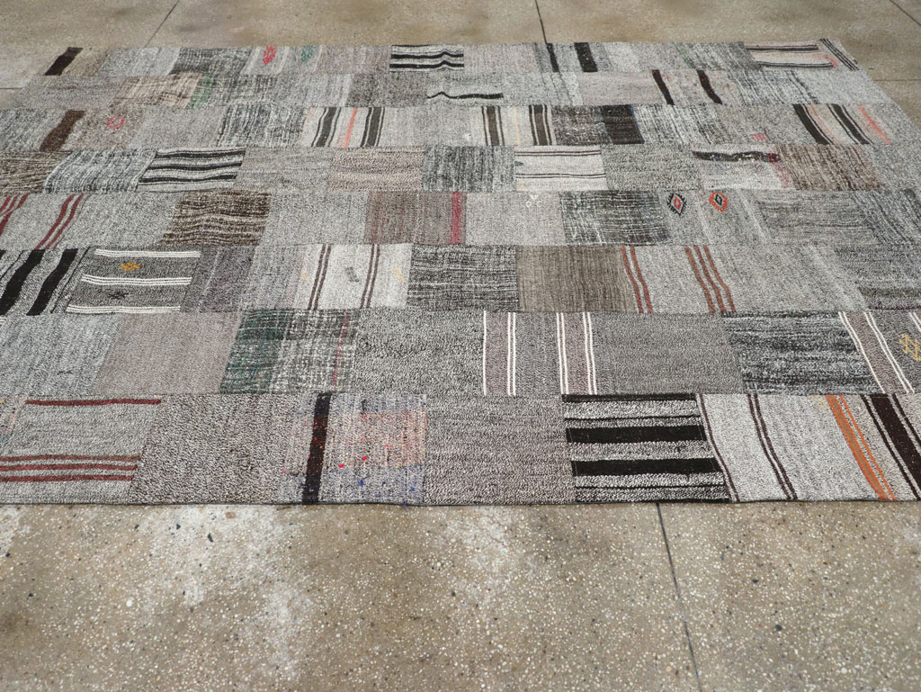 Contemporary Turkish Flatweave Small Room Size Carpet, No.31962 - Gss